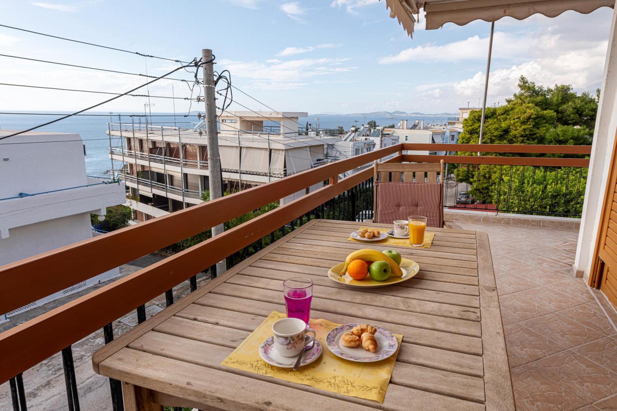 Sea View Apartment 100M From The Beach Saronida 外观 照片