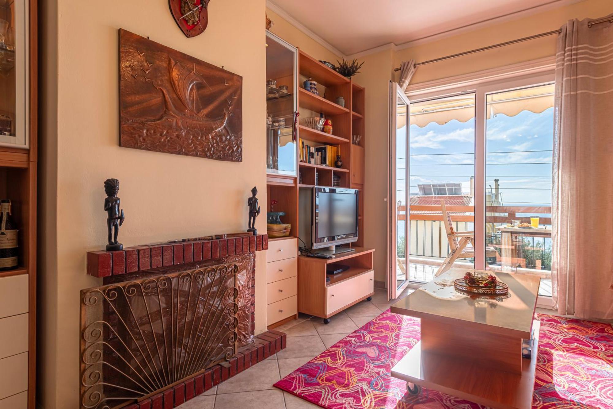 Sea View Apartment 100M From The Beach Saronida 外观 照片