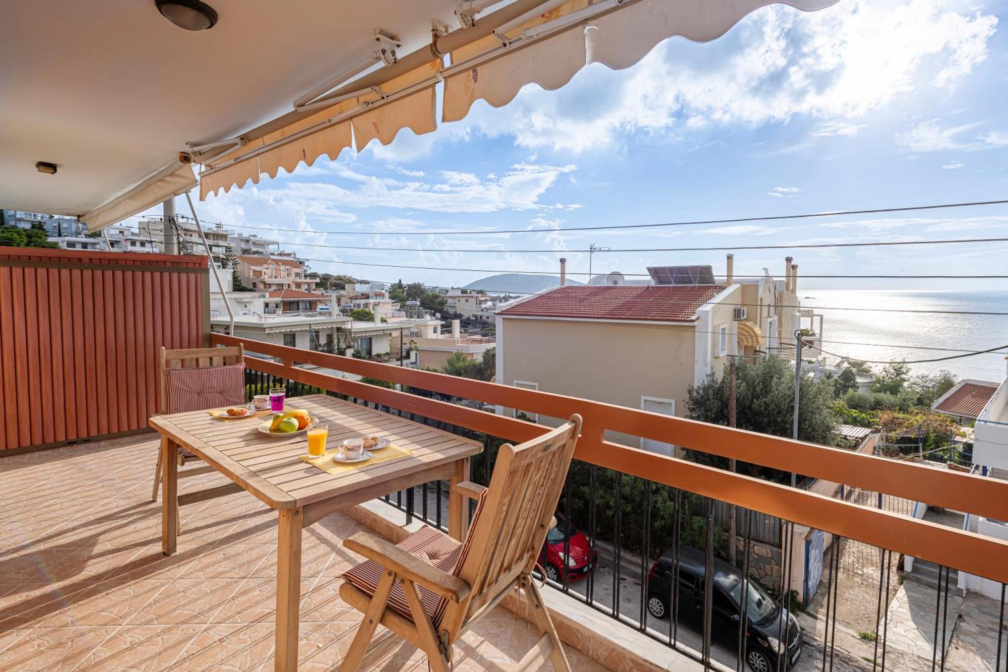 Sea View Apartment 100M From The Beach Saronida 外观 照片